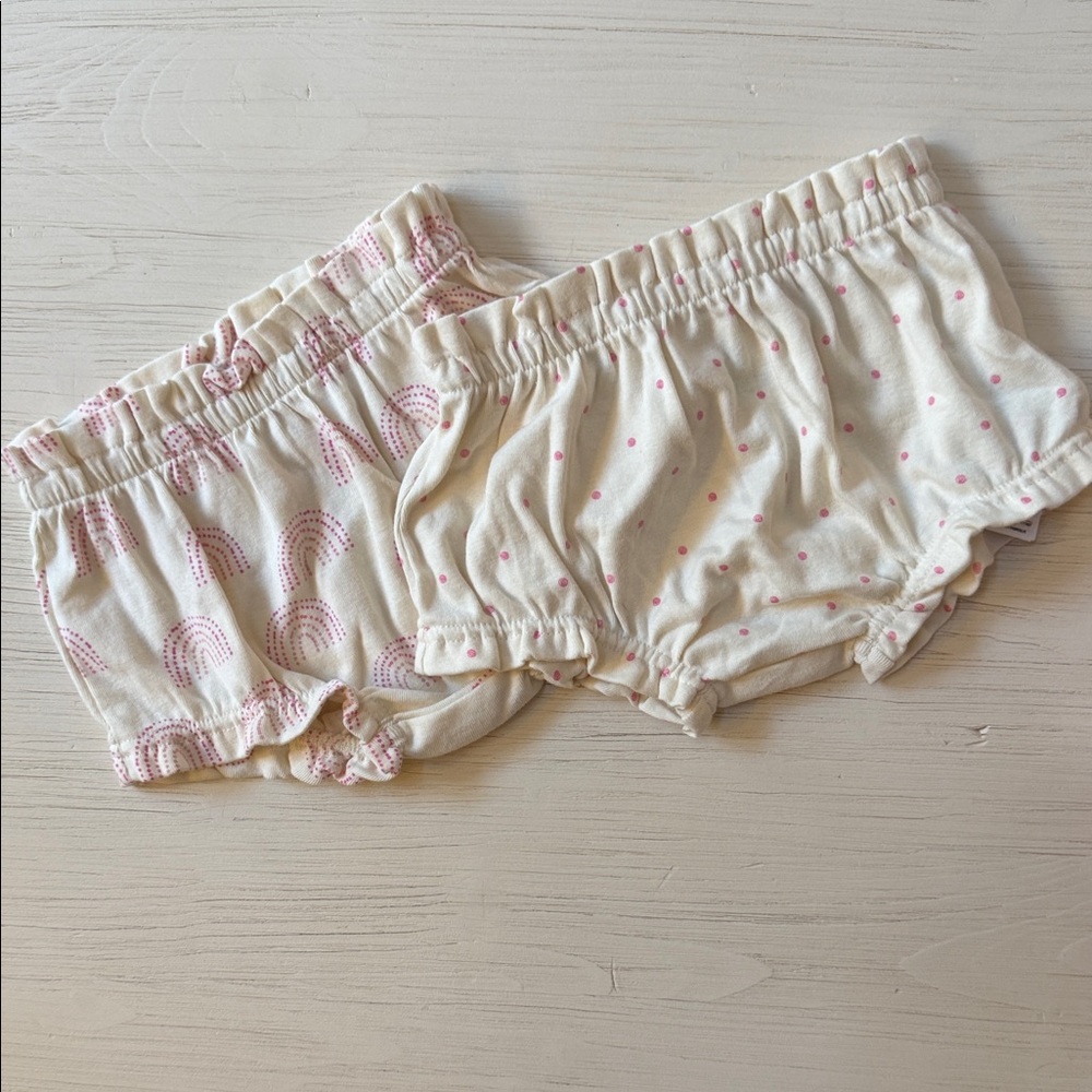 GAP Cream and Pink Patterned Diaper Covers
